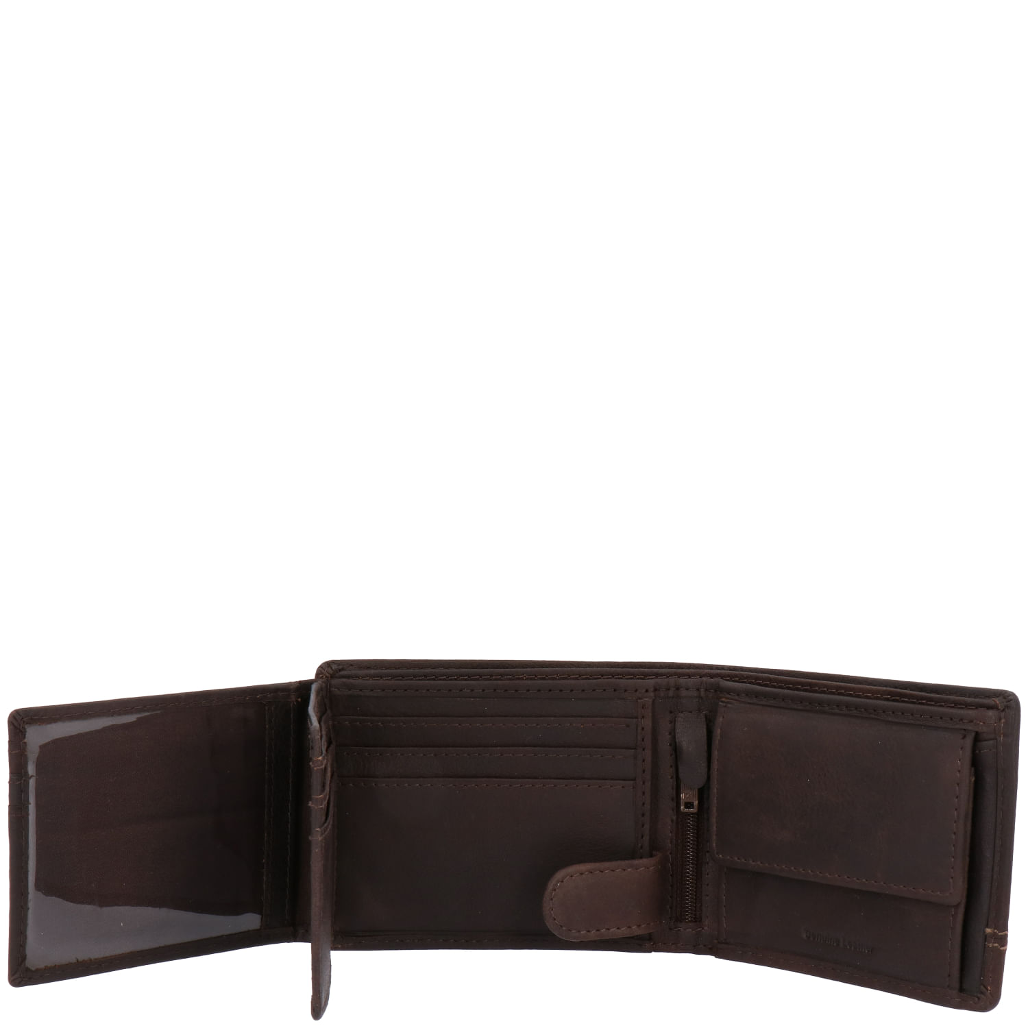 Billetera Cuero Hombre Th Coin Triple