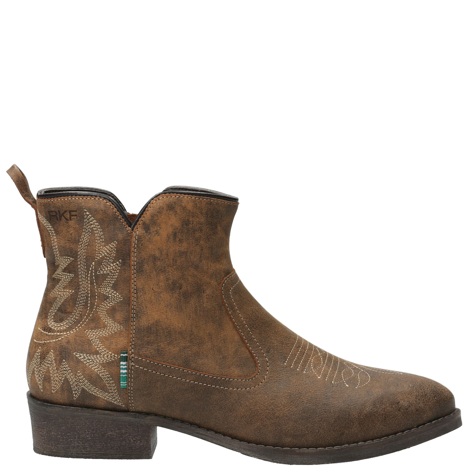 Botin cuero cafe discount mujer