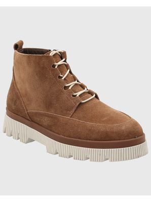 Botin Cuero Mujer Ruffen Café