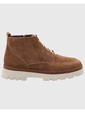 Botin Cuero Mujer Ruffen Café
