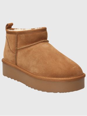 Botin Cuero Mujer Ash Café