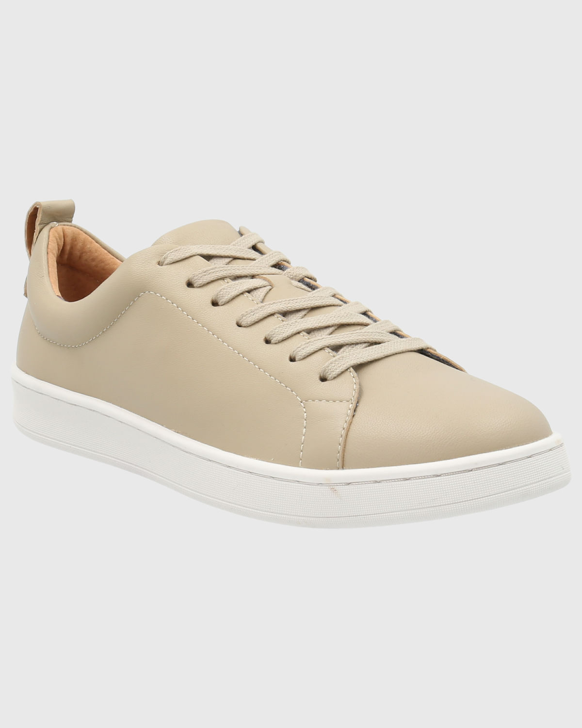 Zapatilla Cuero Mujer Tottem Beige