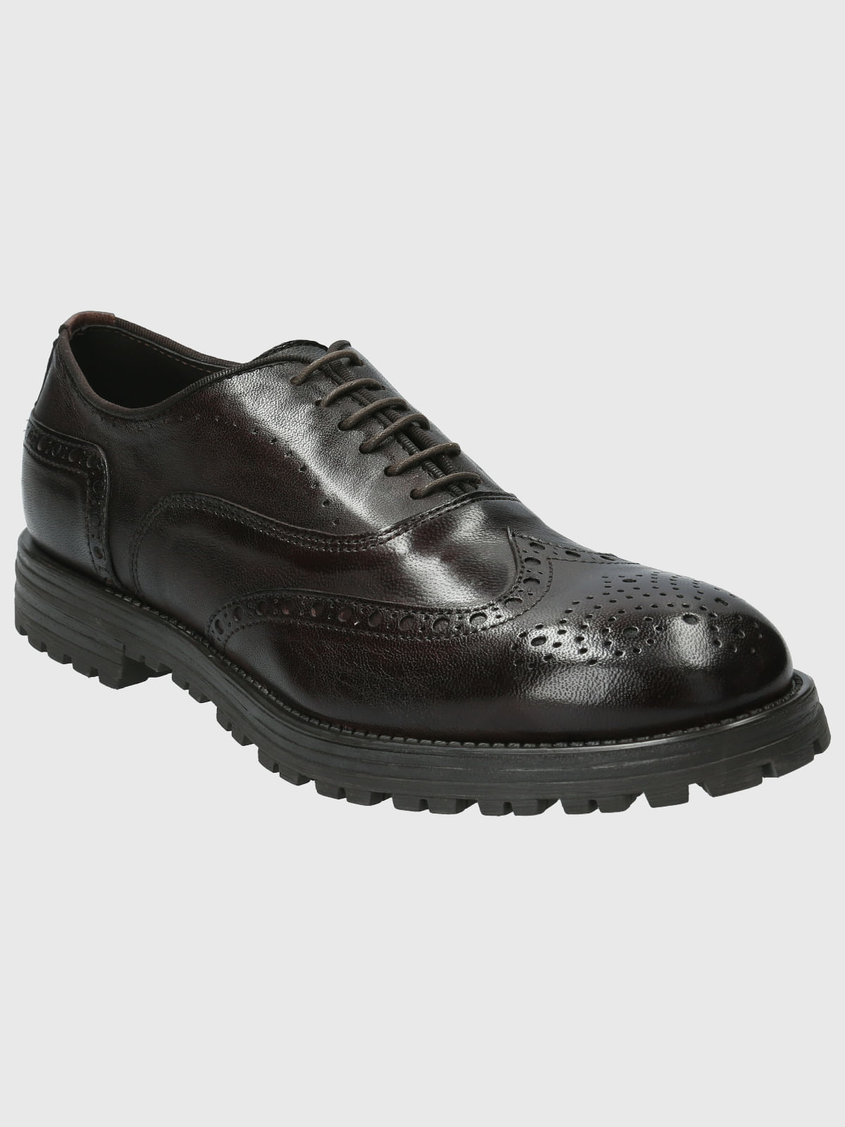 Zapato Cuero Hombre Prato Café
