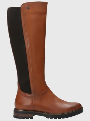 Bota Cuero Mujer Edra Café