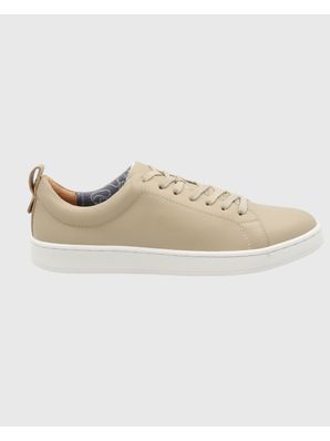 Zapatilla Cuero Mujer Tottem Beige