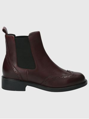 Botin Cuero Mujer Algate Rojo