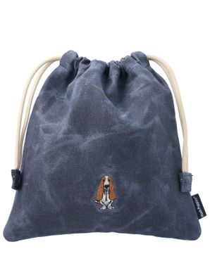 Bolsa Canvas Engrasado Niño Basset Snackbag Azul  Hush Puppies