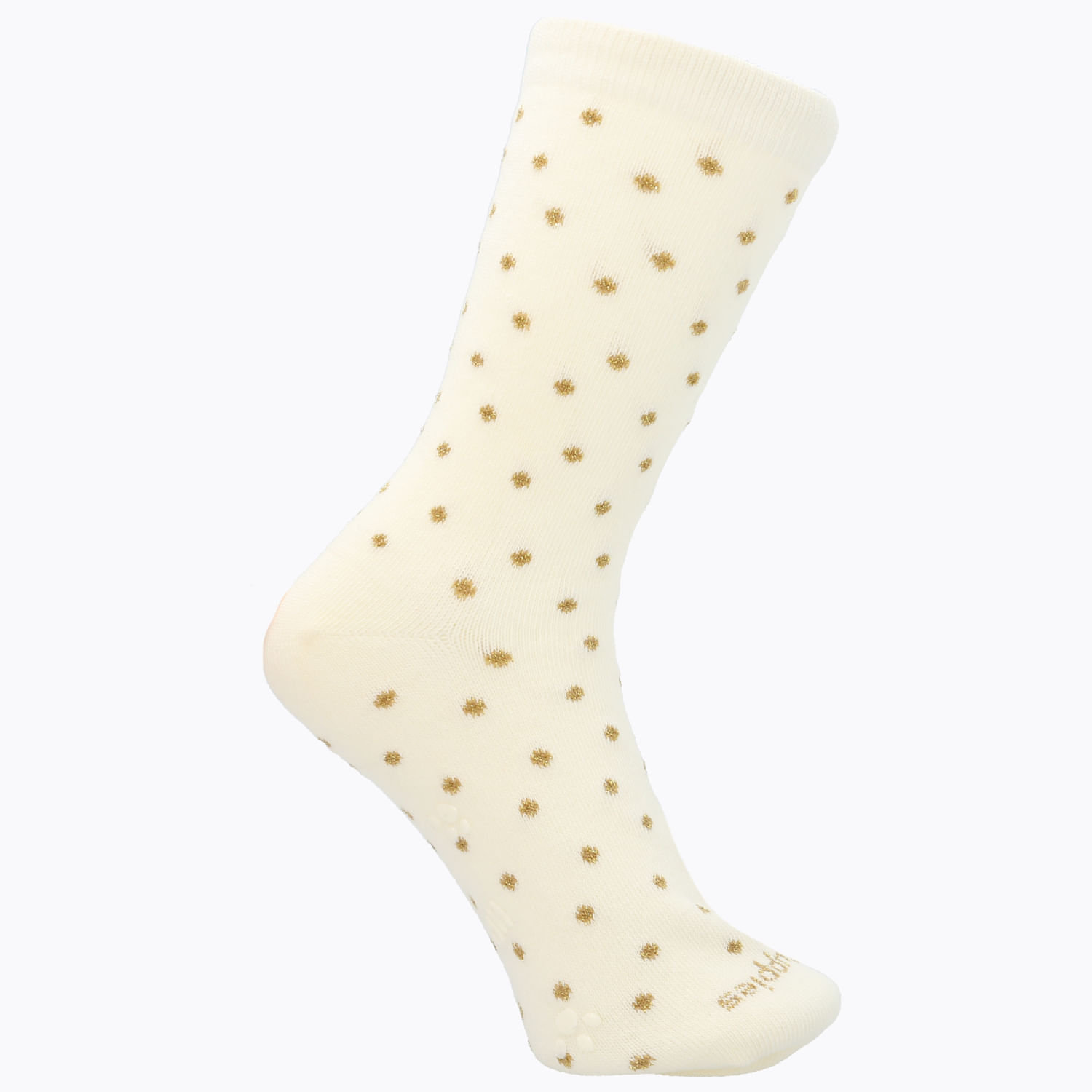 CALCETIN ALGODÓN NIÑA C LUREX DOTS BEIGE/CRUDO HUSH PUPPIES