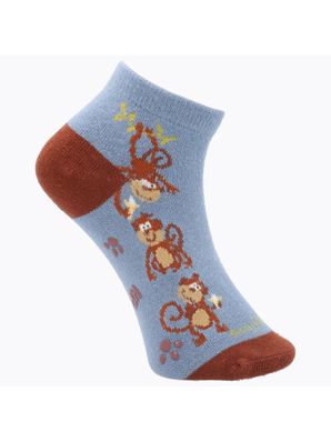 Calcetin Algodón Niño Ped Monkeys Azul Hush Puppies