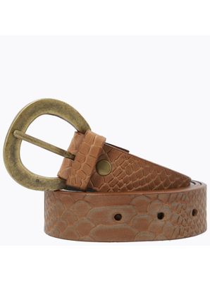 Cinturon Cuero Mujer Hp Vada Café Hush Puppies