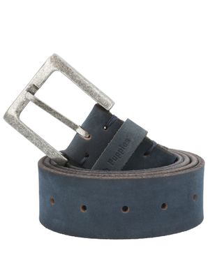 Cinturon Cuero Hombre Hp Alicante Azul  Hush Puppies