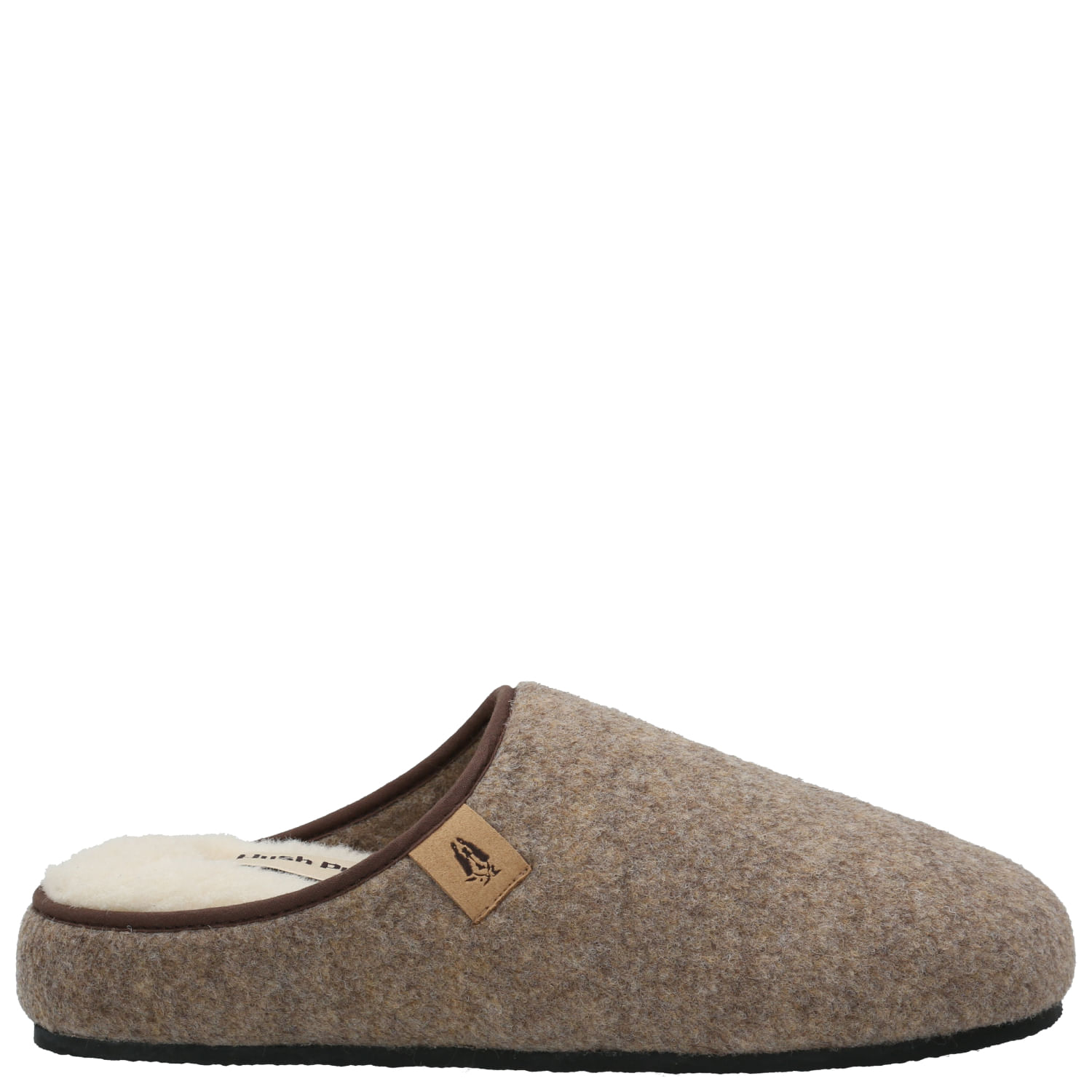 Pantufla Fieltro Hombre Hp Slipper Felt Café Hush Puppies