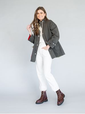Botin Cuero Mujer Pardoner Rojo