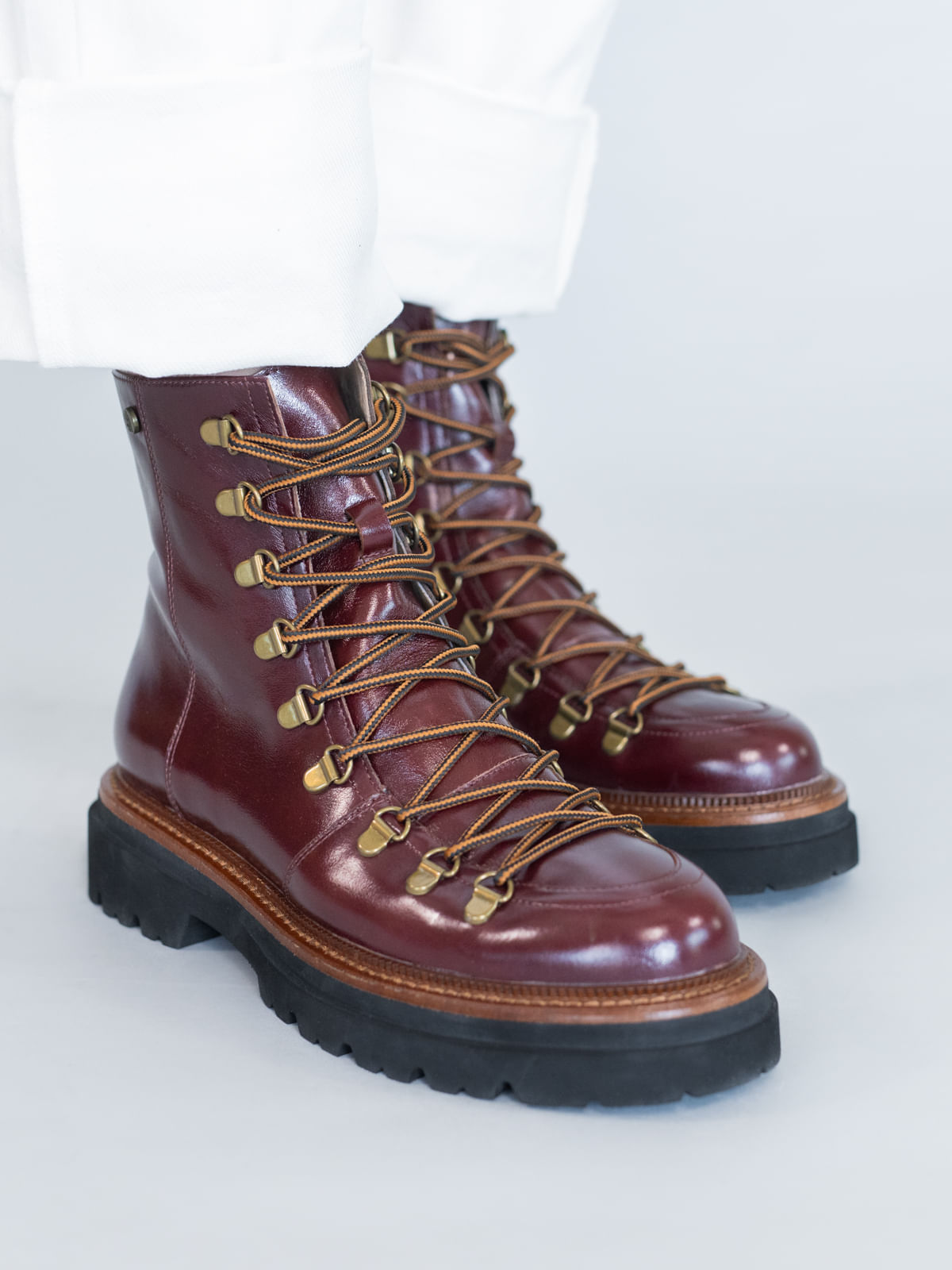 Botin Cuero Mujer Pardoner Rojo