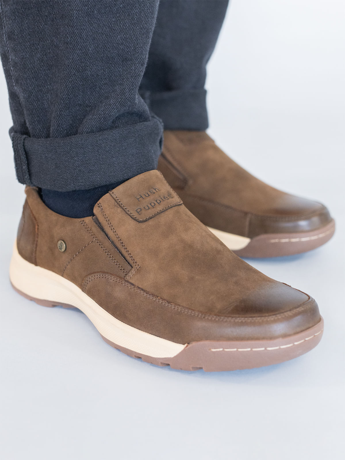 Slip On Cuero Hombre Consin Café