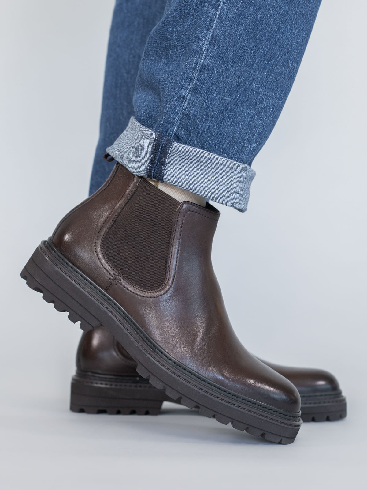 Botin Cuero Hombre Fort Café