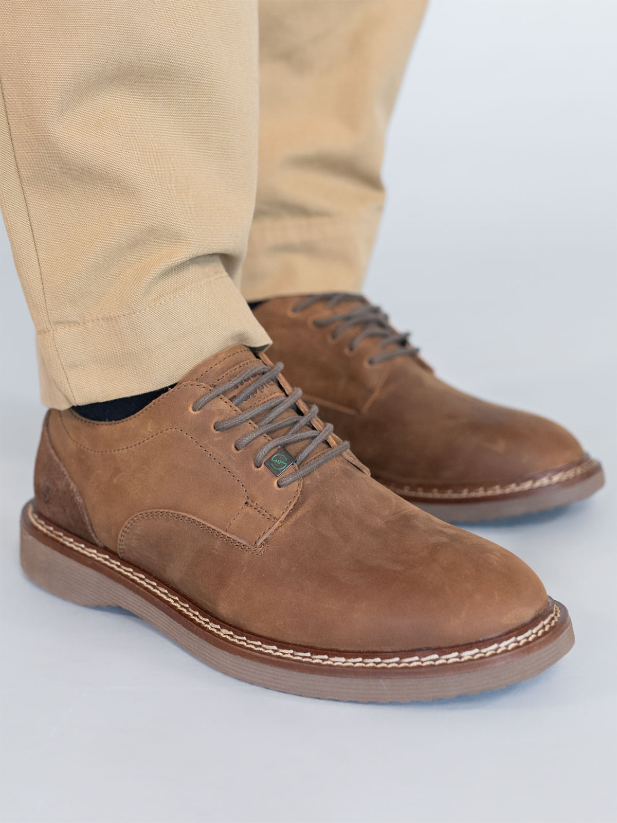 Zapato Cuero Hombre Mambo Café