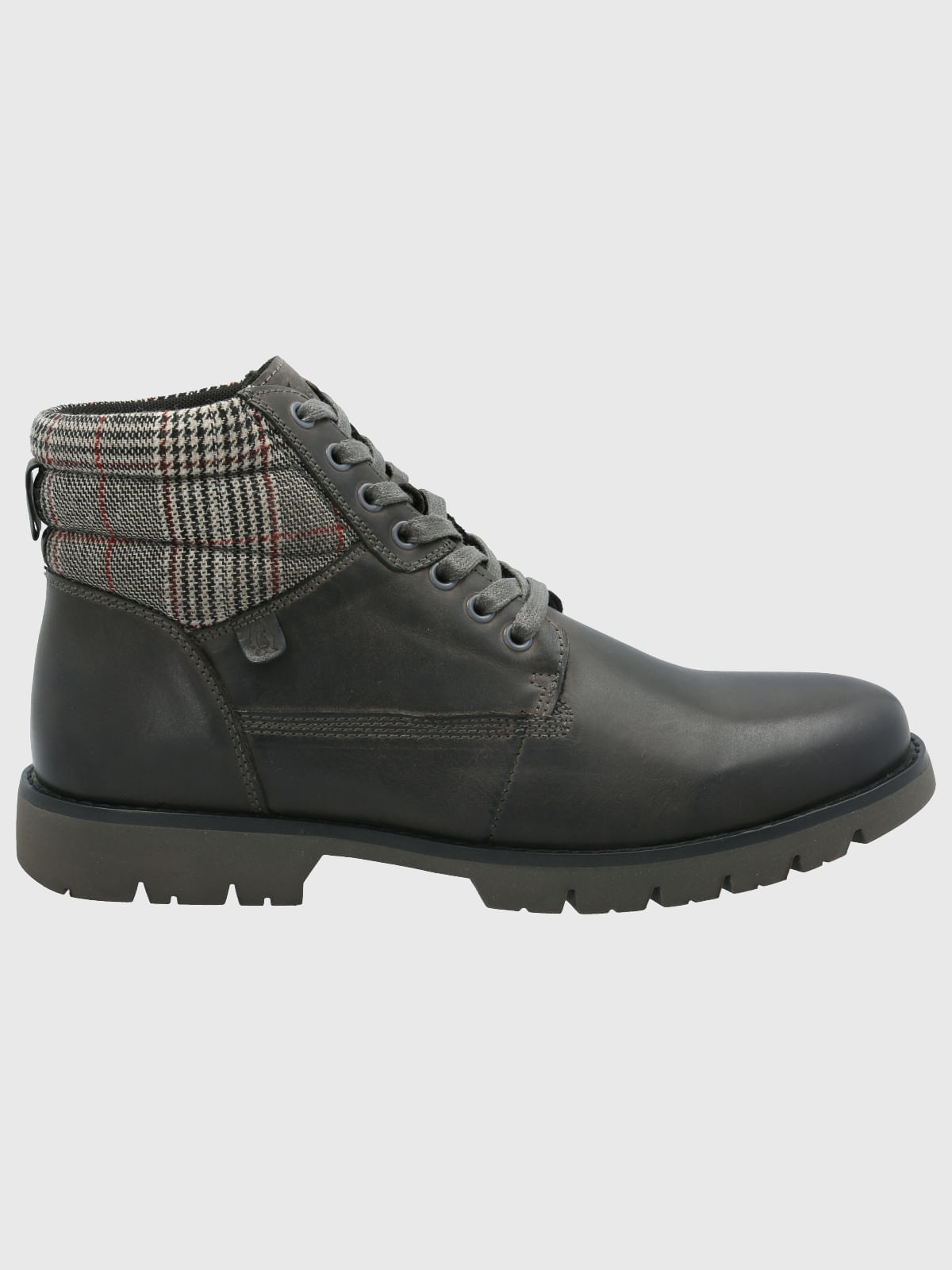 Botin Cuero Hombre Rosco Gris