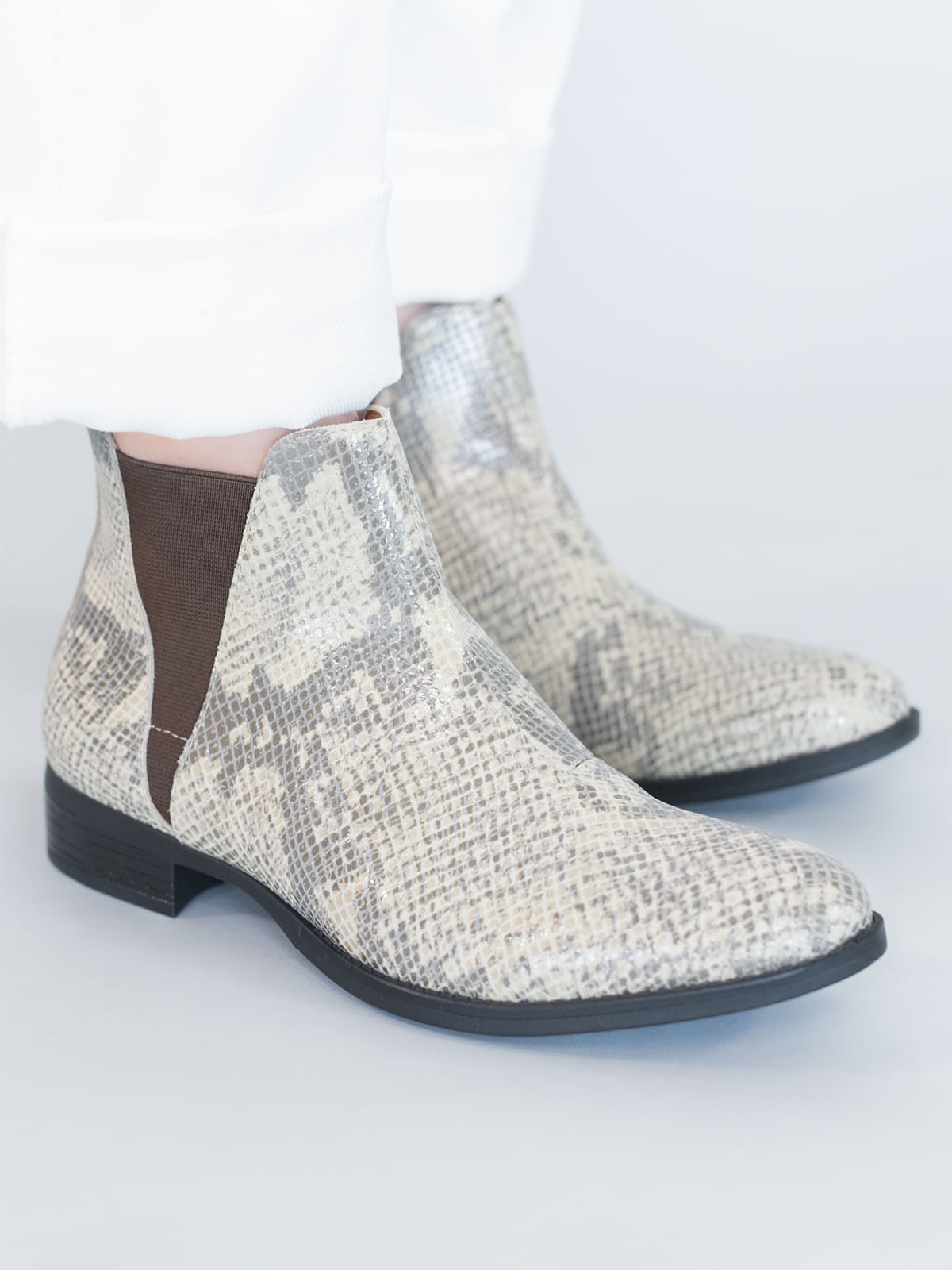 Botin Cuero Mujer Alva  Beige