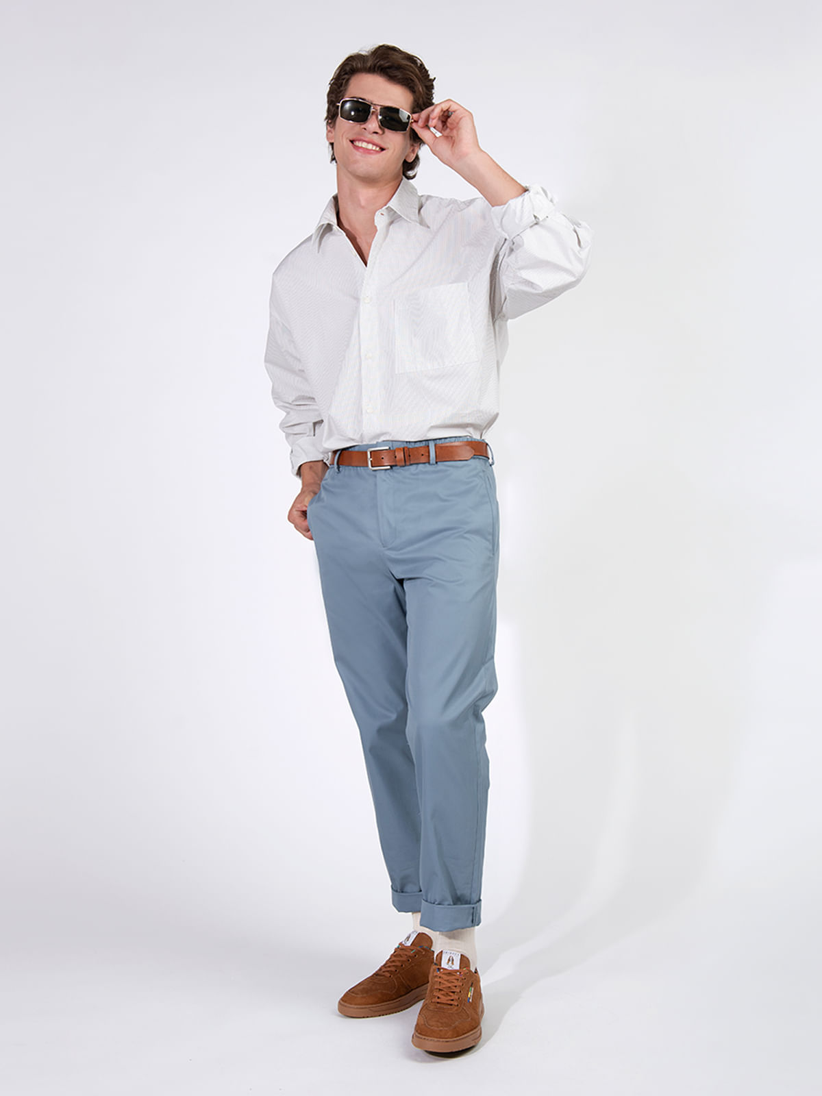 Zapatilla Cuero Friends Hombre Hudson Café