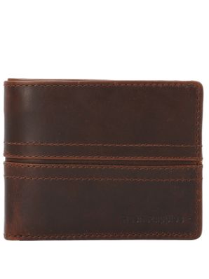 Billetera Cuero Hombre St Stitch Triple Café Hush Puppies