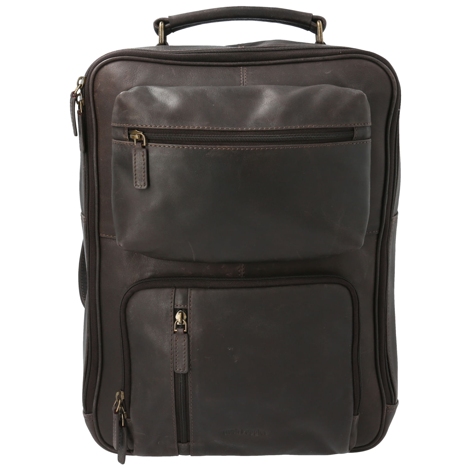 Mochila Cuero Hombre Th Elmer Back Café Hush Puppies