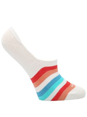 Calcetin Algodón Mujer Inv Stripes Blanco Hush Puppies