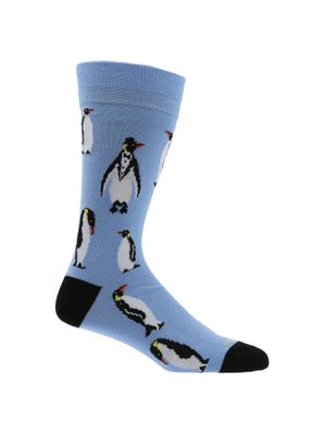 Calcetin Algodón Hombre C Penguin Celeste Hush Puppies
