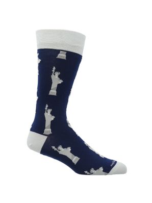 Calcetin Algodón Hombre C Liberty Nyc Azul  Hush Puppies