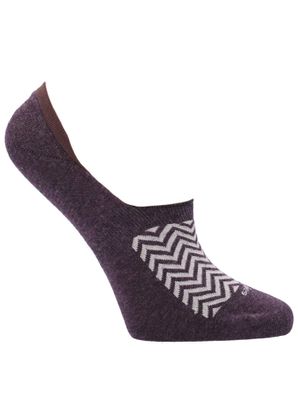 Calcetin Algodón Mujer Inv Zigzag Morado Hush Puppies