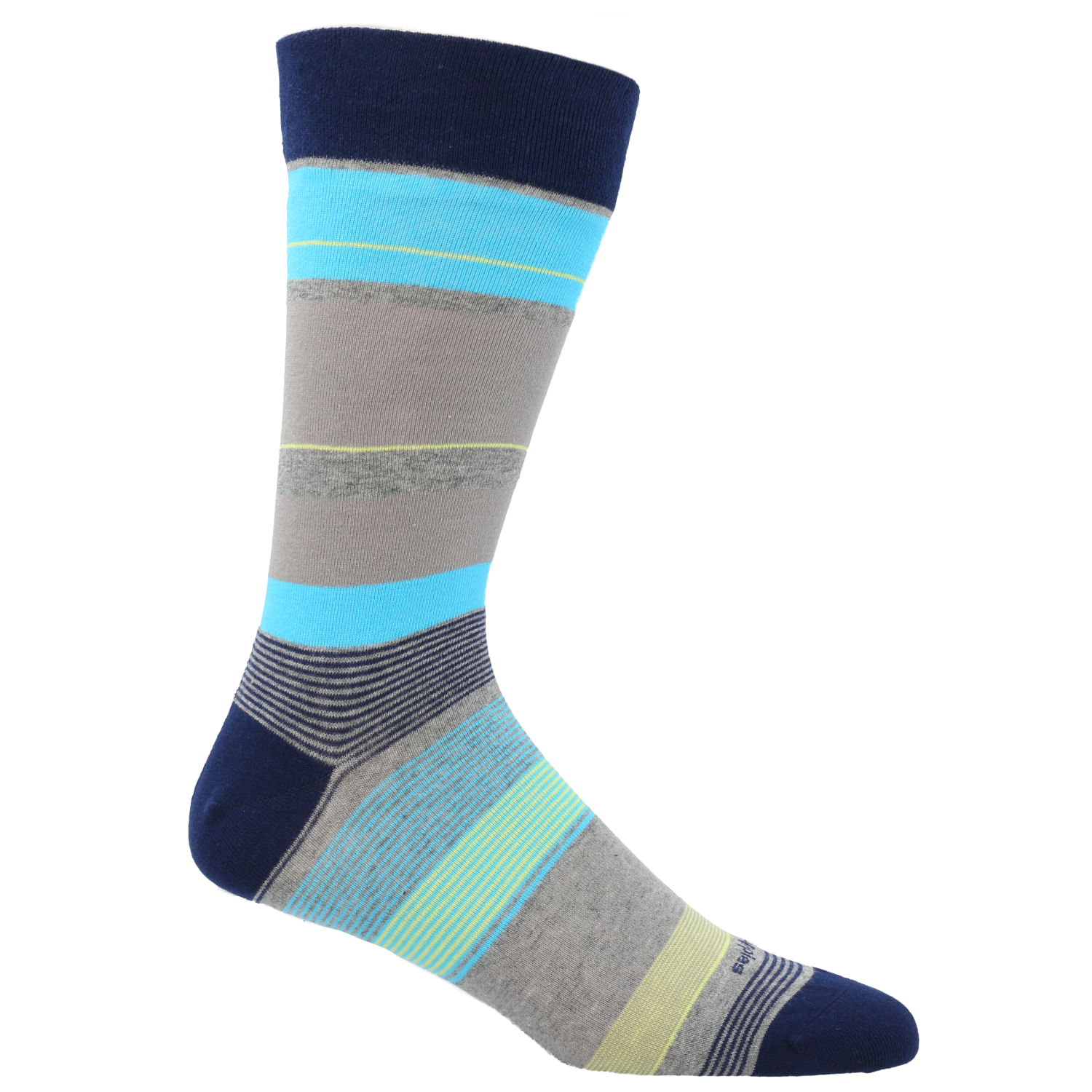 Calcetin Algodón Hombre C Cuff Block Azul  Hush Puppies