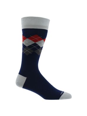 Calcetin Algodón Hombre C Rombos Azul Hush Puppies