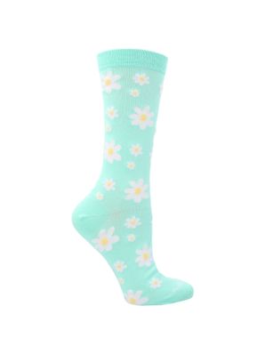 Calcetin Algodón Mujer C Flores Verde Hush Puppies