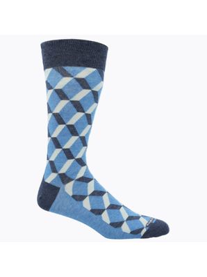 Calcetin Algodón Hombre C Rubiks Azul  Hush Puppies