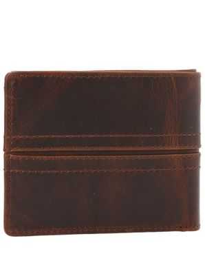 Billetera Cuero Hombre St Stitch Triple Café Hush Puppies