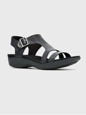 Sandalia Cuero Mujer Dorri T-Band Negro