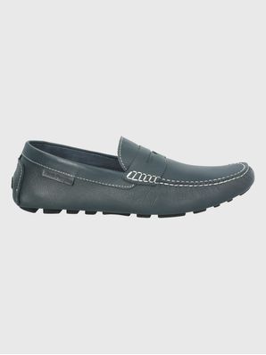 Mocasin Cuero Hombre Lotus Azul Oscuro