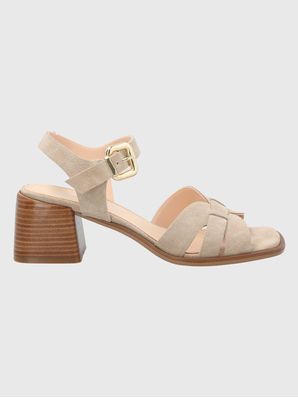 Sandalia Cuero Mujer Pastore Beige