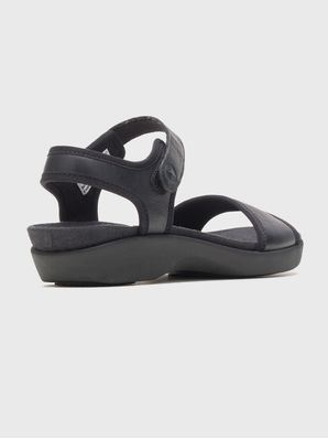 Sandalia Cuero Mujer Dorri Qtr Strap Negro