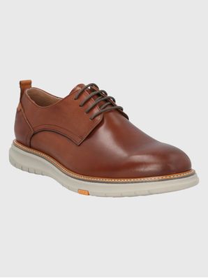 Zapato Cuero Hombre Rustic Café