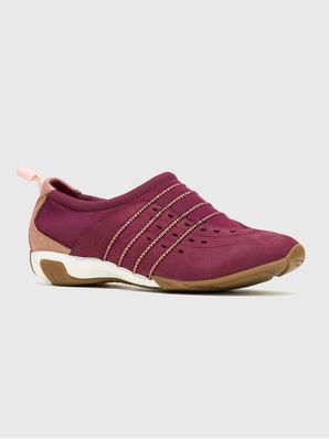 Zapatilla Cuero Mujer Energize Burdeo