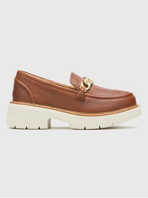 Mocasin Cuero Mujer Jodie Bit Café