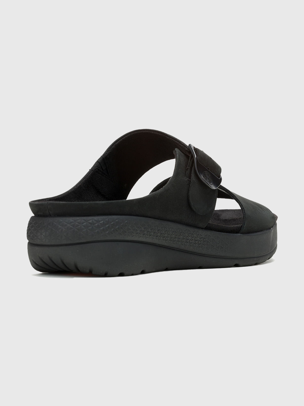 SANDALIA CUERO BREATHE SLIDE NEGRO