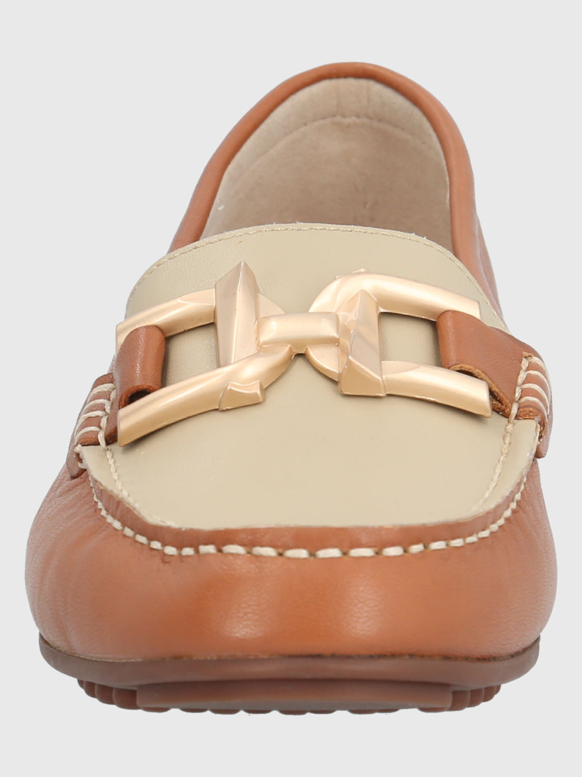 MOCASIN CUERO LESQUIN CAFÉ CLARO