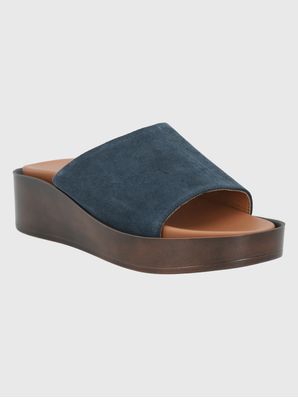 Sandalia Cuero Mujer Depp Azul Oscuro