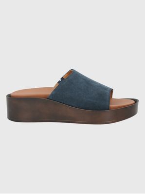 Sandalia Cuero Mujer Depp Azul Oscuro