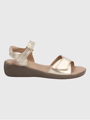 Sandalia Cuero Mujer Andalo Dorado