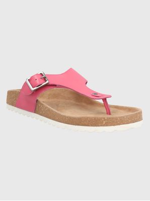 Sandalia Cuero Mujer Davos Fucsia