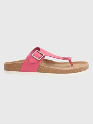 Sandalia Cuero Mujer Davos Fucsia