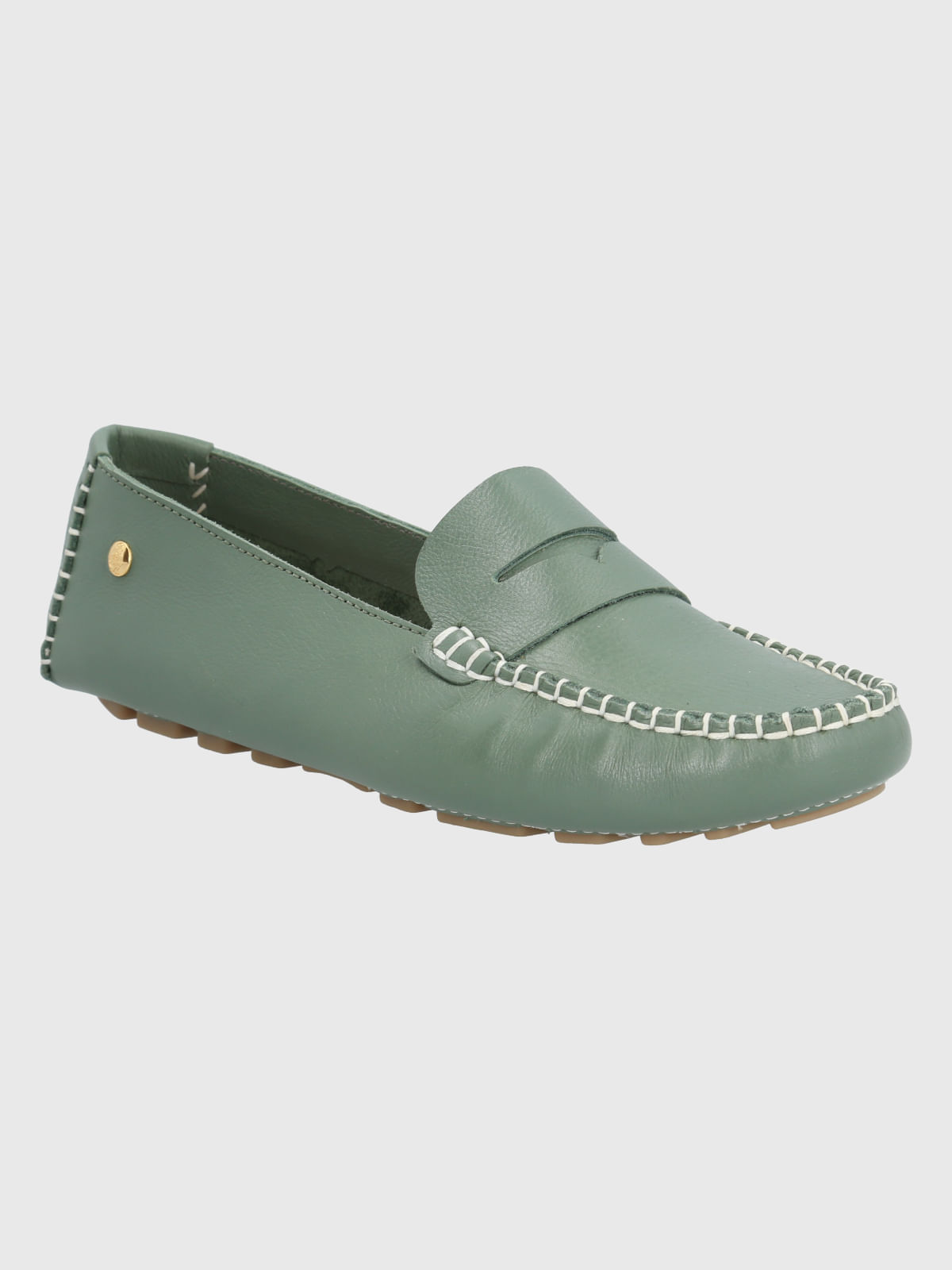 MOCASIN CUERO DOMASO VERDE